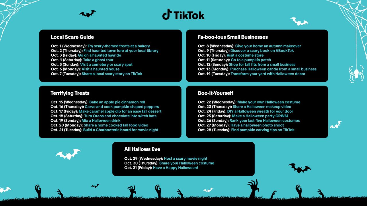 TikTokTober ideas