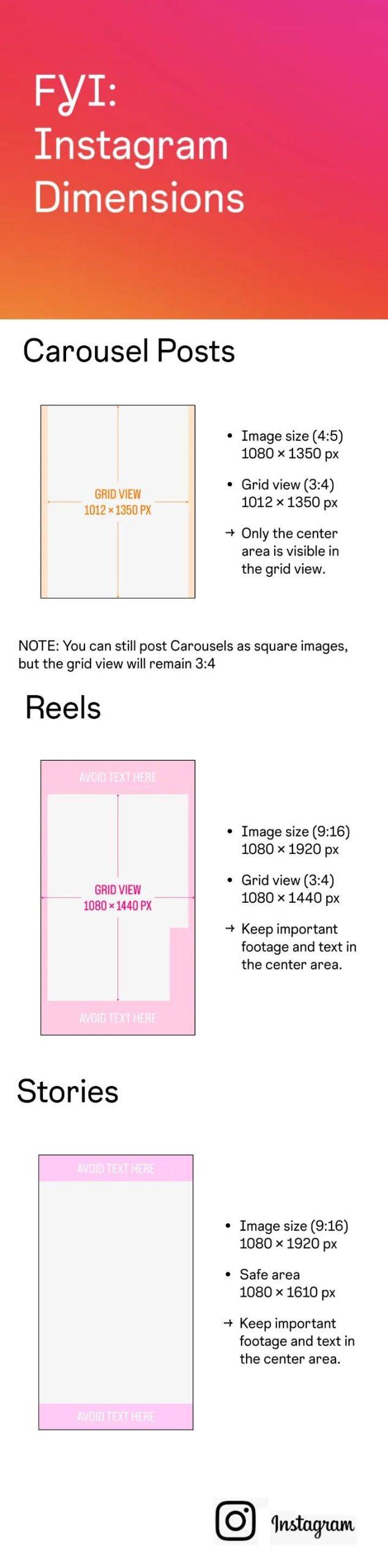 Instagram's new post sizes.