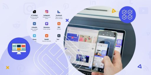 Content aggregators displayed on a laptop screen.