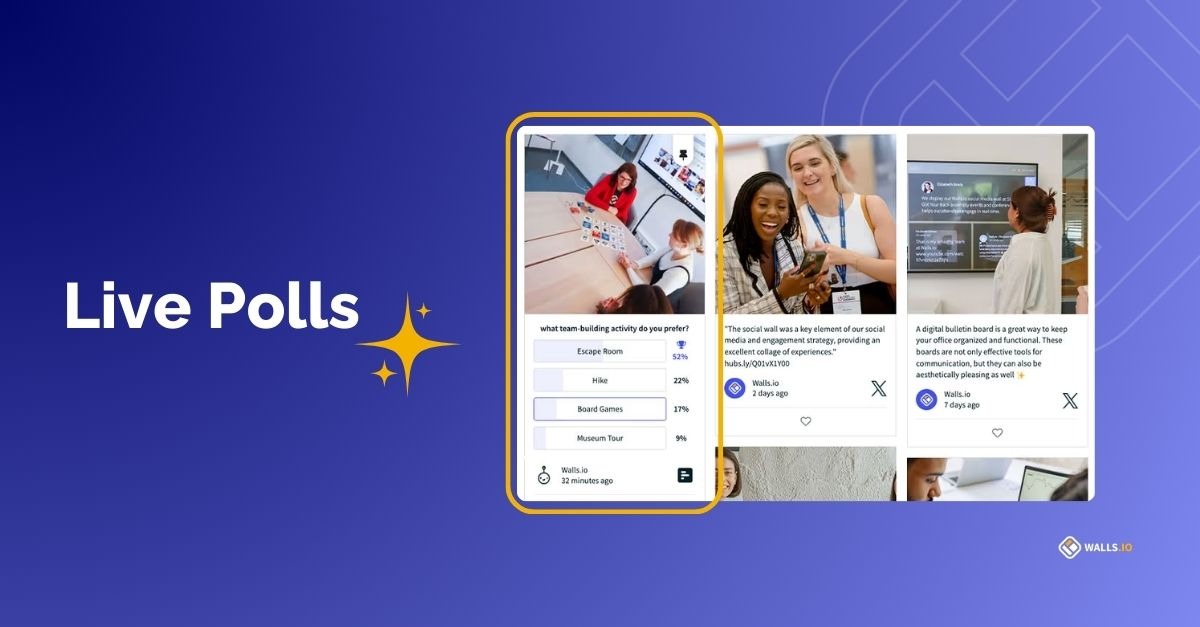 a poll on a social wall.