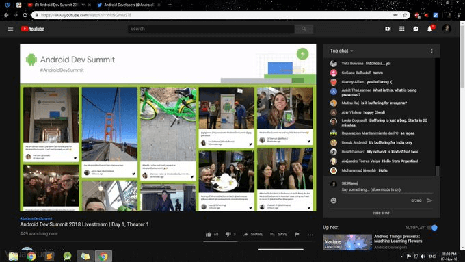 Google's social media event displays.